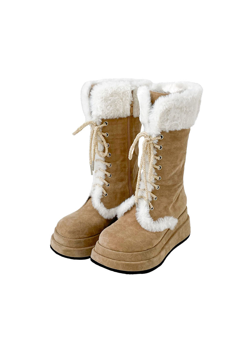 Winter Angel Fur Boots (Angel Beige/Midi)