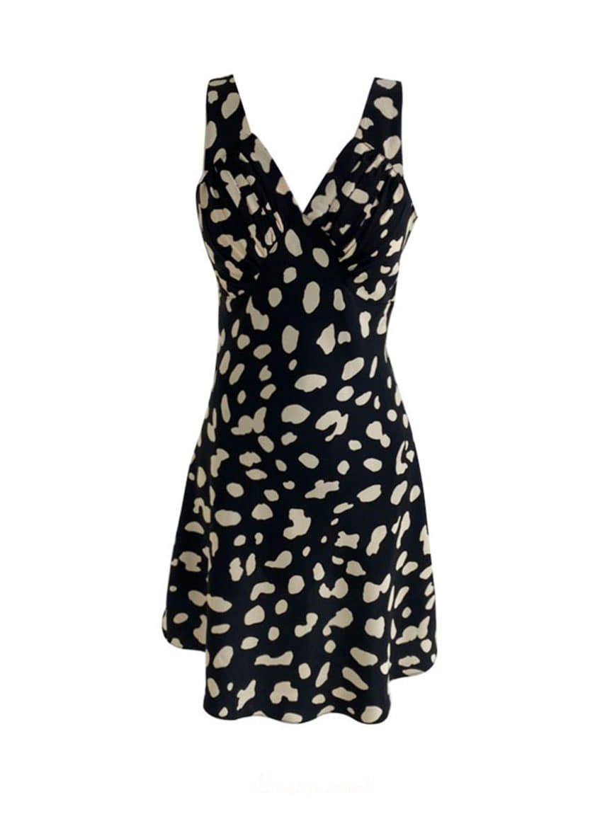 Dalmatian Mini Dress (Black)