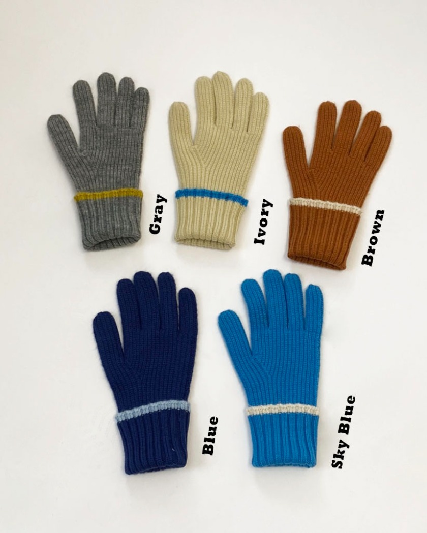 Line Wool Gloves