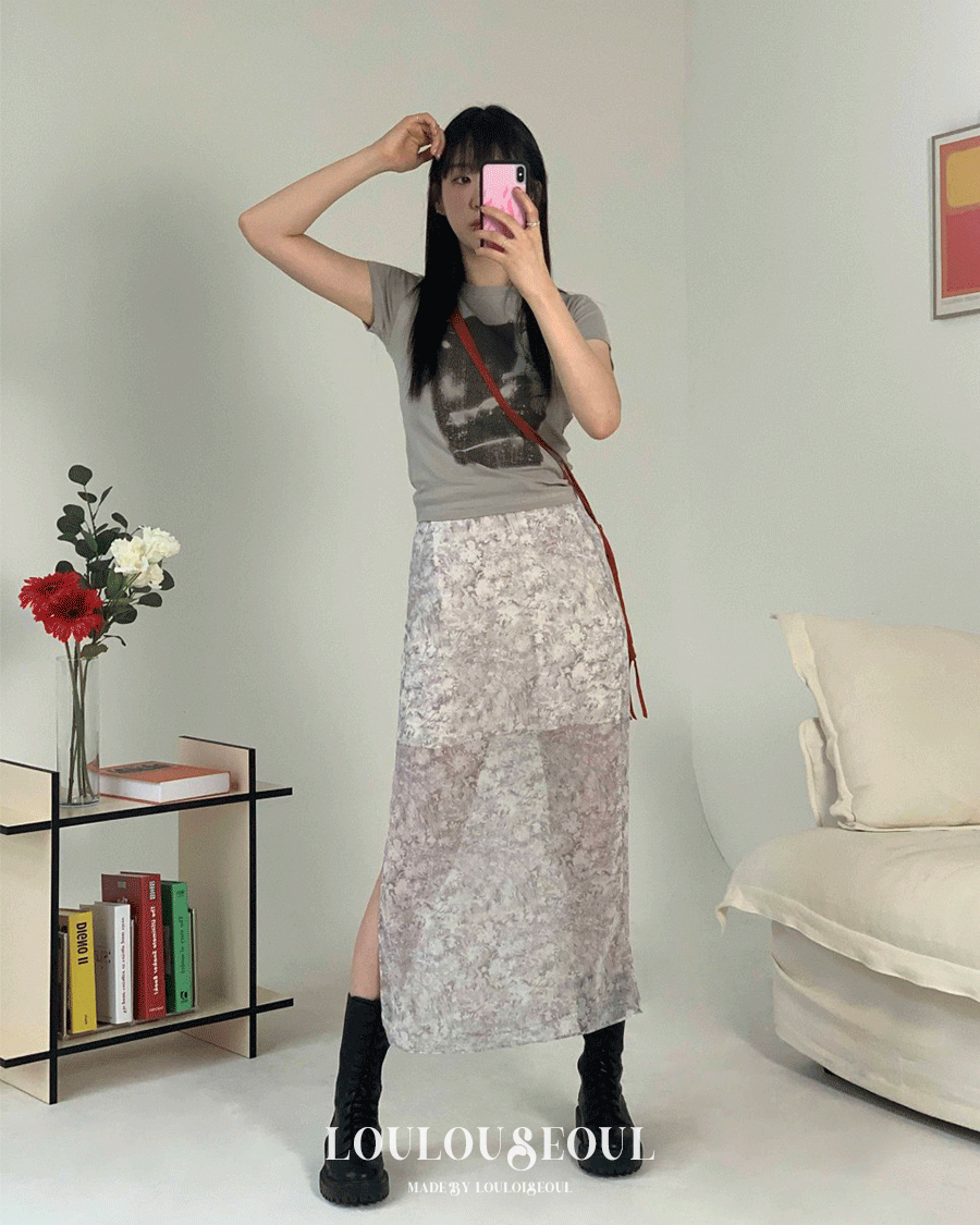 (L/S Collection) Gray Smog Skirt_그레이 스모그 스커트