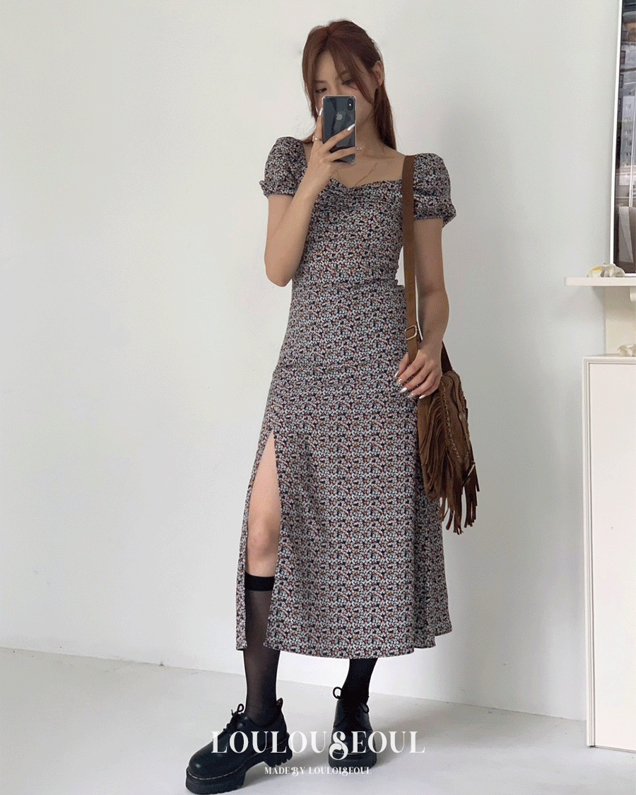 (L/S Collection) Fleurir Slit Dress_플레리르 슬릿 드레스