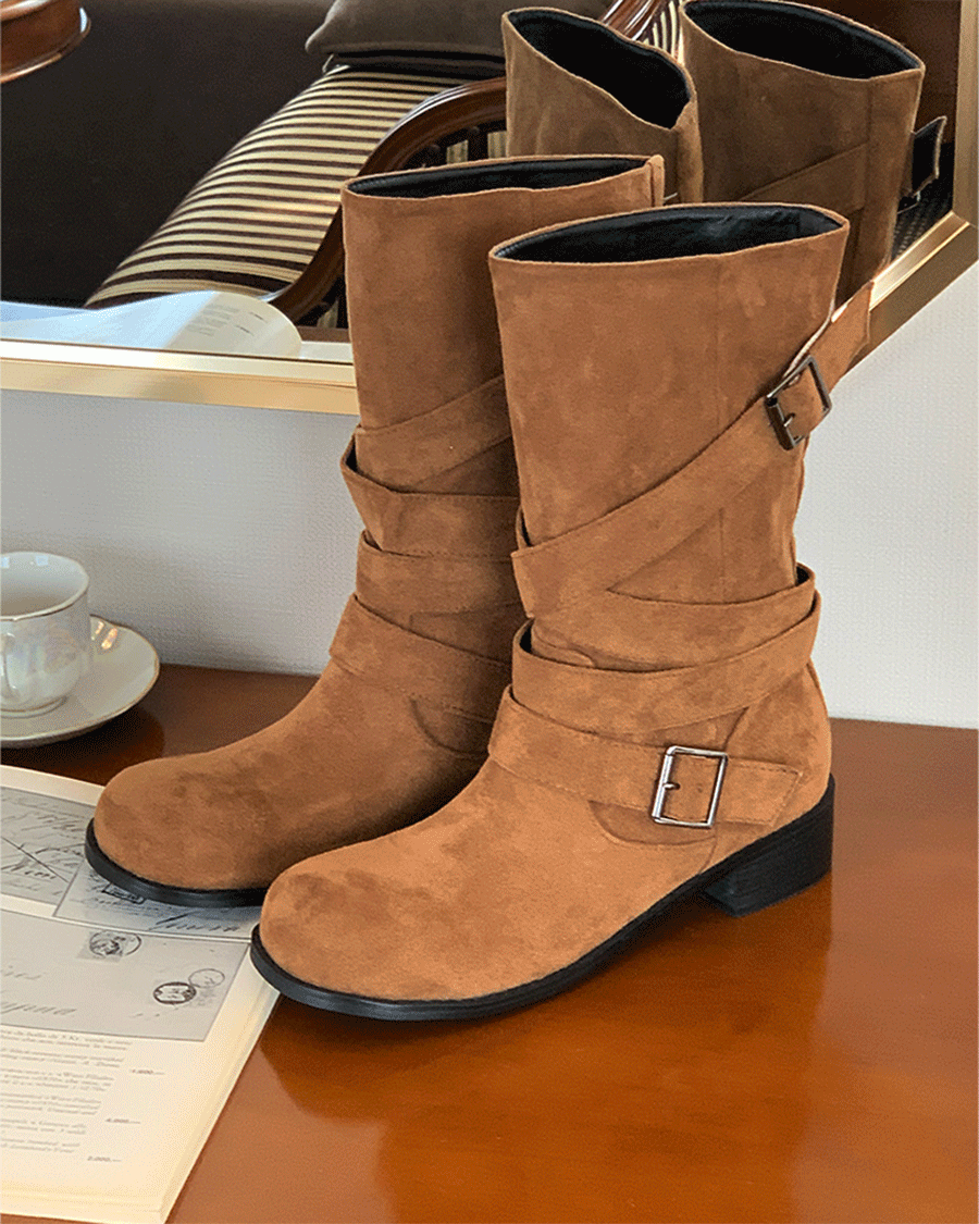 Coter Buckle Middle Boots_코터 버클 미들 부츠