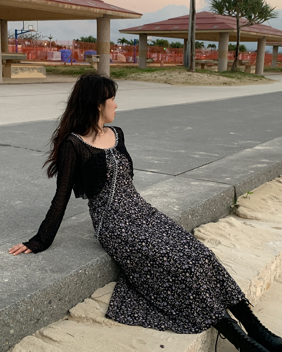 ﻿[MADE] Flower Spark Dress (Black)