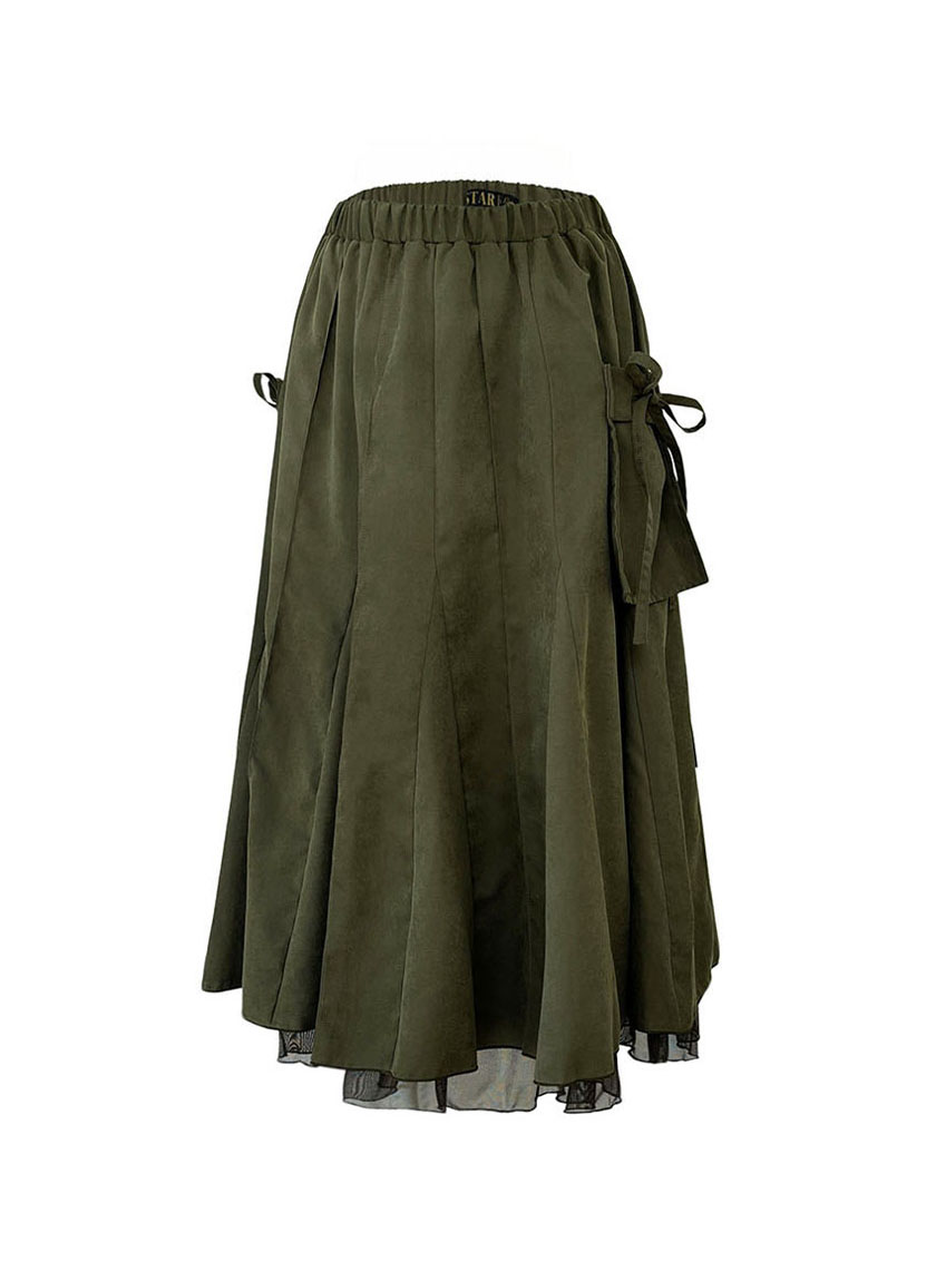 Devil Flare Skirt (Green Olive)