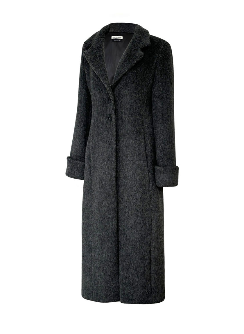 Runway Maxi Wool Coat (Charcoal)