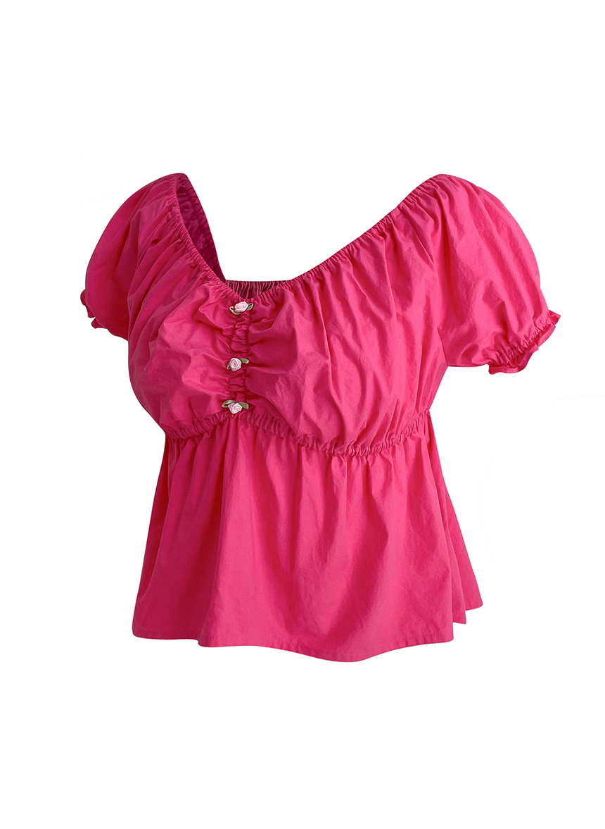 O,Rose Blouse (Cherry Pink)