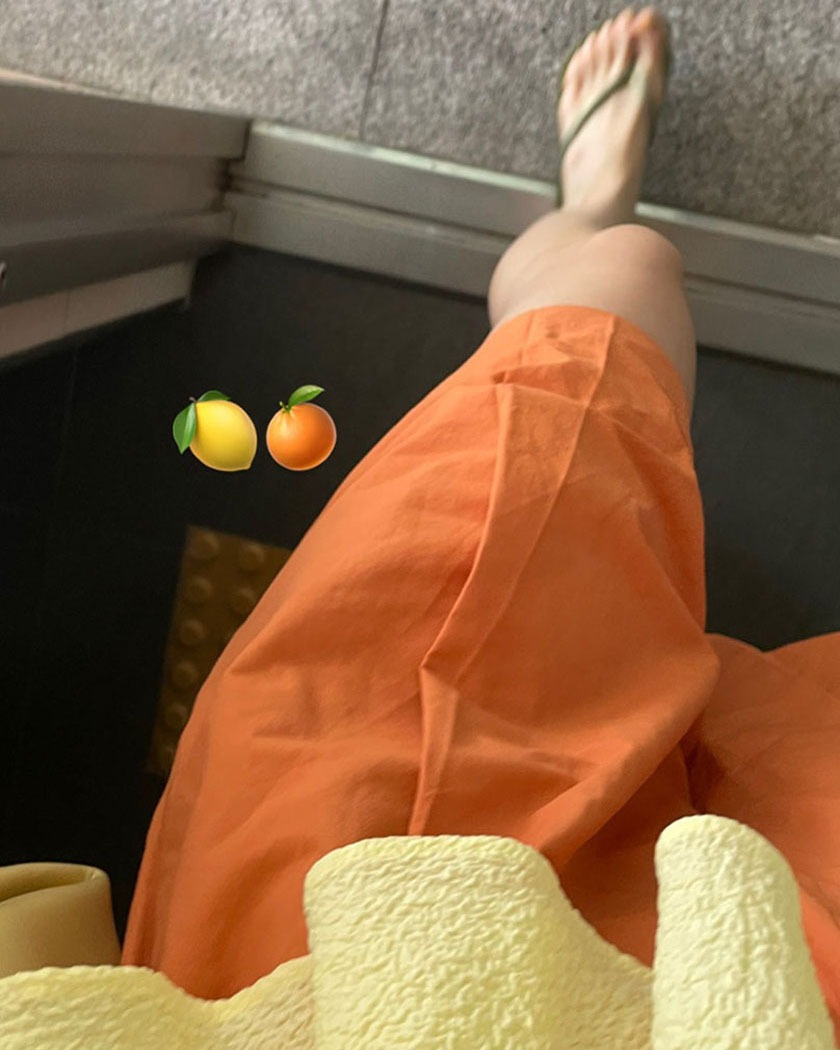 Orange Midi Pants