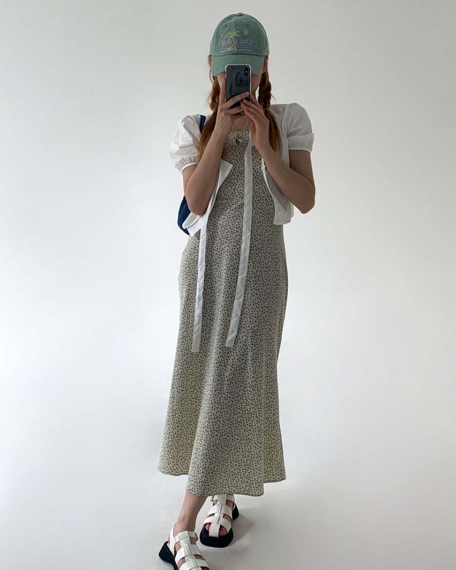 [MADE] Green Lily Slim Fit Dress