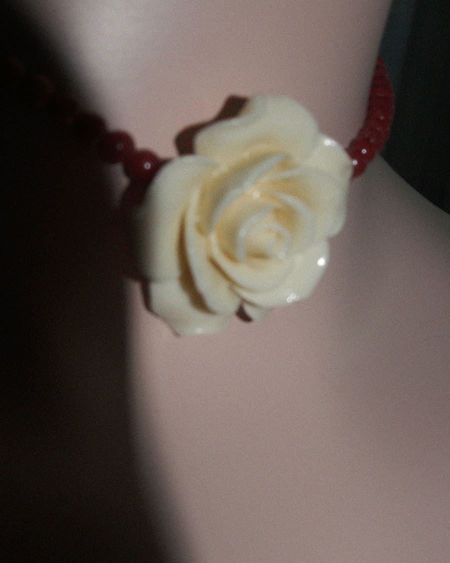 ﻿[MADE] Sunset Rose Necklace