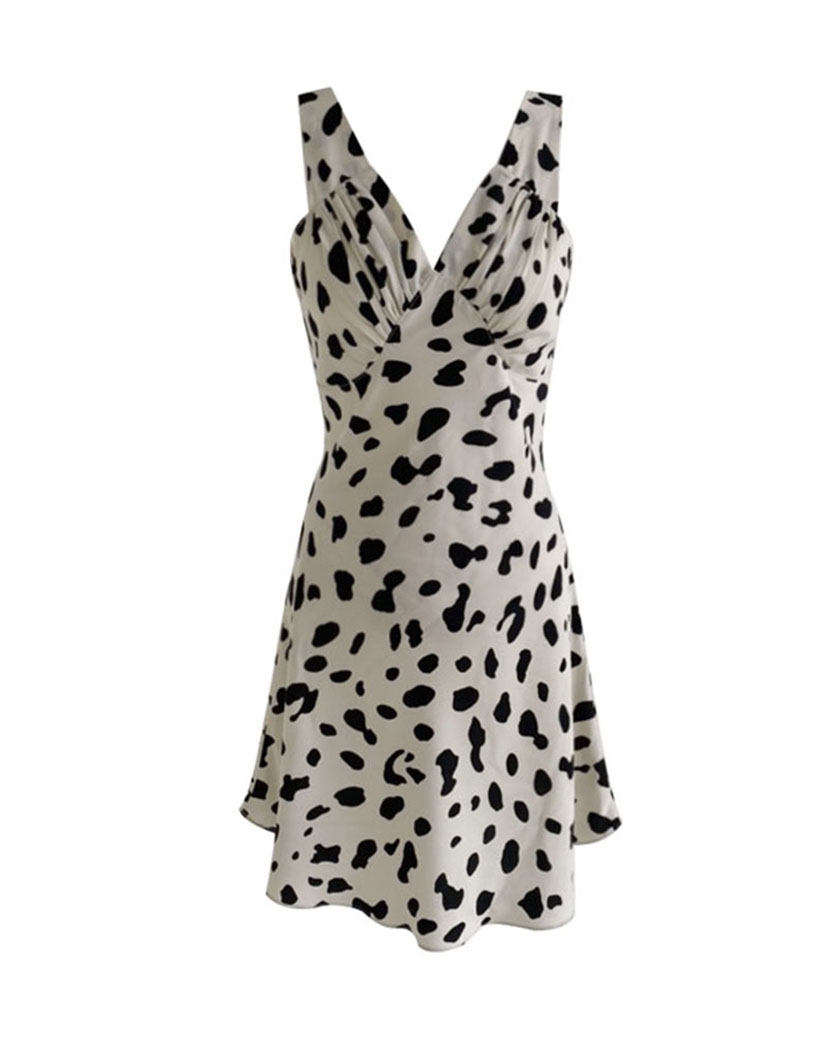 Dalmatian Mini Dress (White)