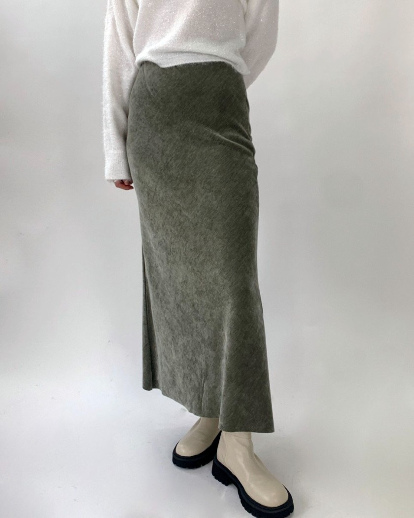 Velour Long Skirt